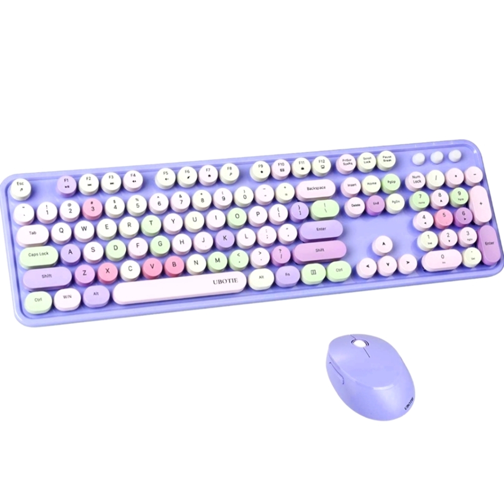 Ubotie Purple Keyboard and Mouse
